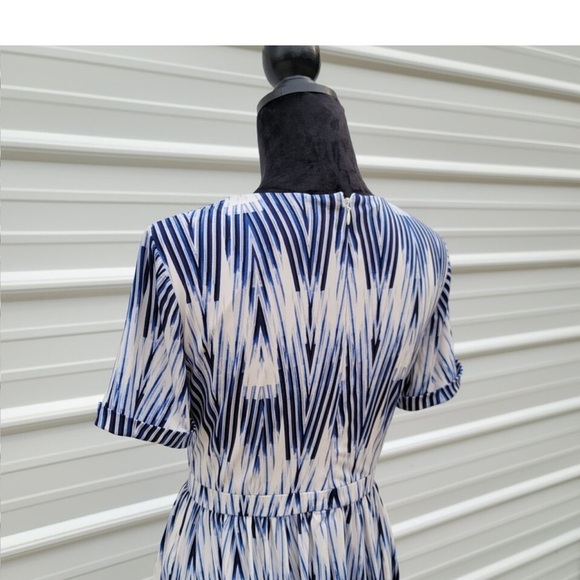 Maggy London Womans Blue Champaine Dress Fit Flare Pockets A-Line Short … - Picture 6 of 10